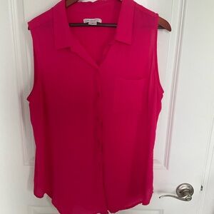 Liz Claiborne Vibrant Pink Sleeveless Blouse